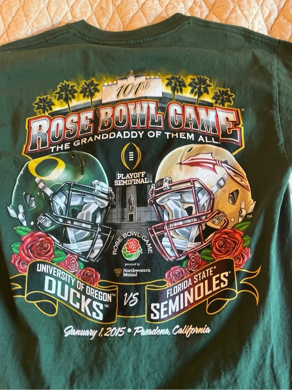 Oregon Ducks vs Florida State Seminoles Rose Bowl Game T-Shirt